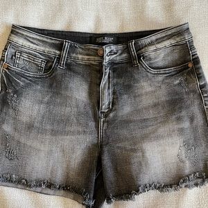 Judy Blue black, distressed, wash denim shorts